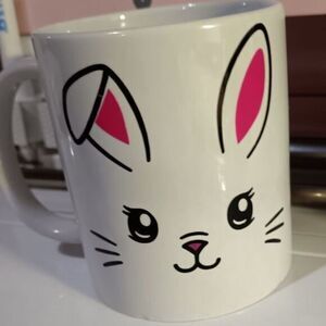 Cute Bunny Mug with Pink Ears